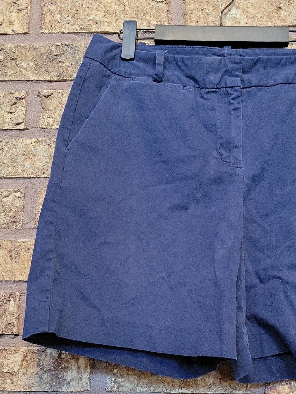Talbots Navy Tailored Bermuda Shorts Cotton Stretch Size 10 - Picture 3 of 10